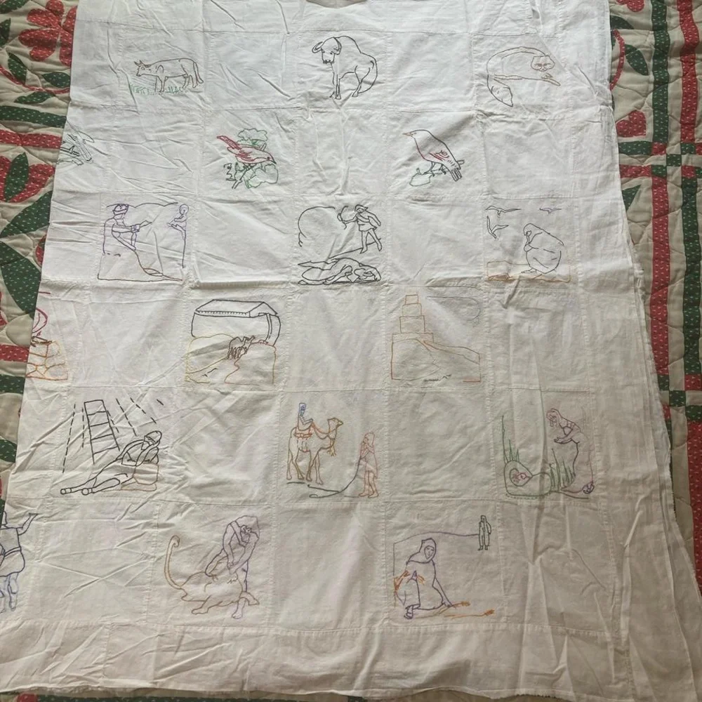Vintage quilt topper